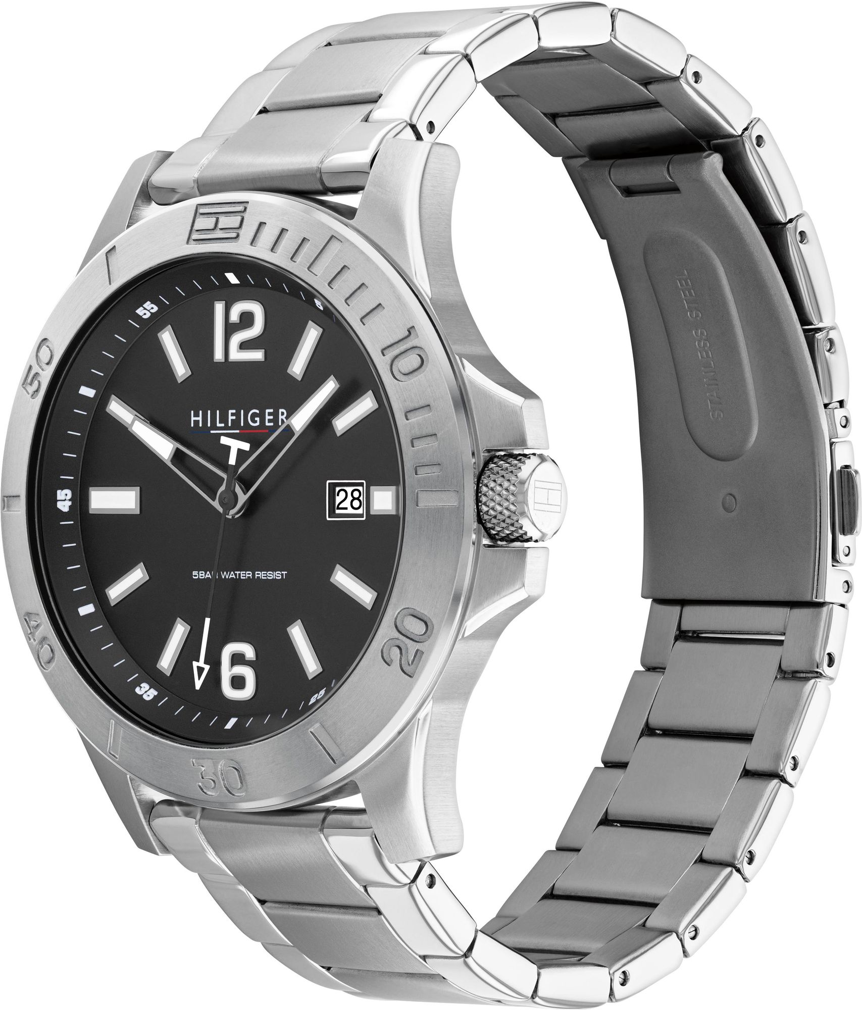 TOMMY HILFIGER Ryan 46mm Silver Stainless Steel Bracelet 1791995 - 