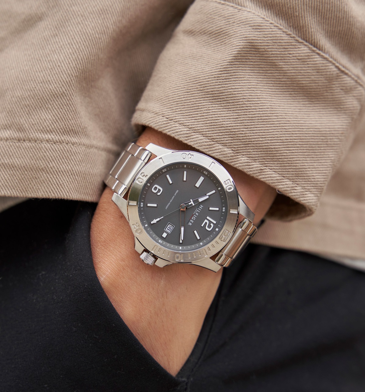 TOMMY HILFIGER Ryan 46mm Silver Stainless Steel Bracelet 1791995 - 5