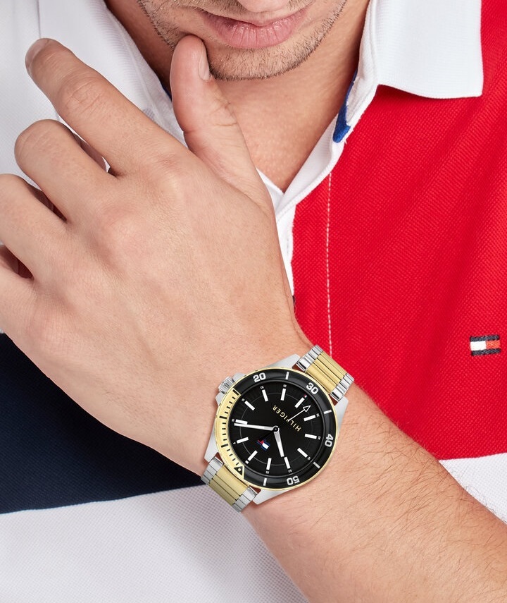 TOMMY HILFIGER Logan 43mm Gold & Silver Stainless Steel Bracelet 1792013 - 4