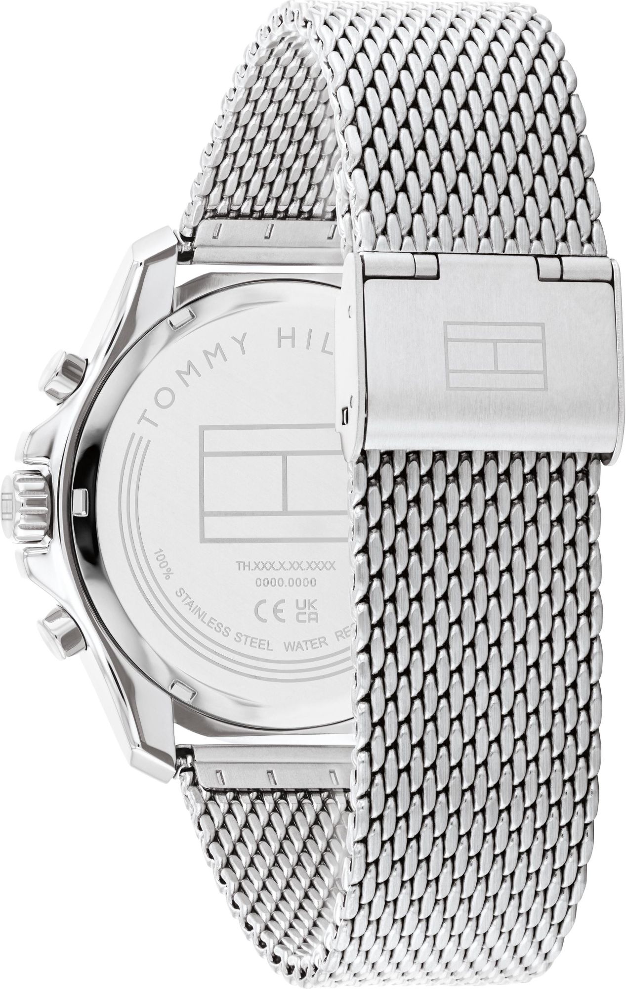 TOMMY HILFIGER Jordan Multifunction Black Dial 43mm Silver Stainless Steel Mesh Bracelet 1792092 - 4