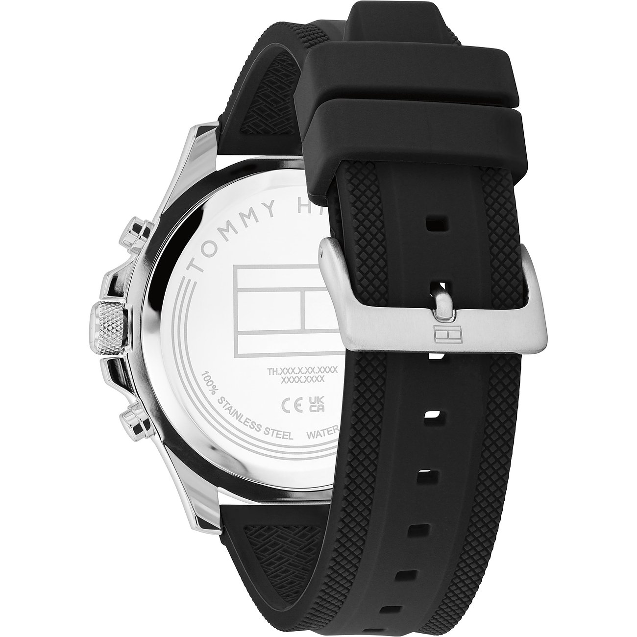 TOMMY HILFIGER Bryan Multifunction Black Dial 46mm Silver Stainless Steel Black Rubber Strap 1792111 - 4
