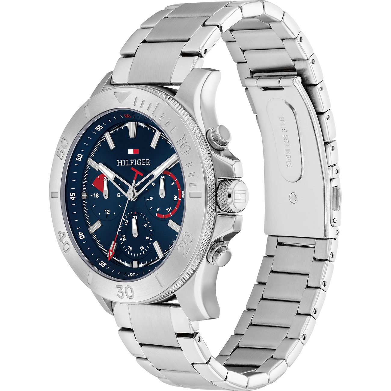 TOMMY HILFIGER Bryan Multifunction Blue Dial 46mm Silver Stainless Steel Bracelet 1792113 - 3