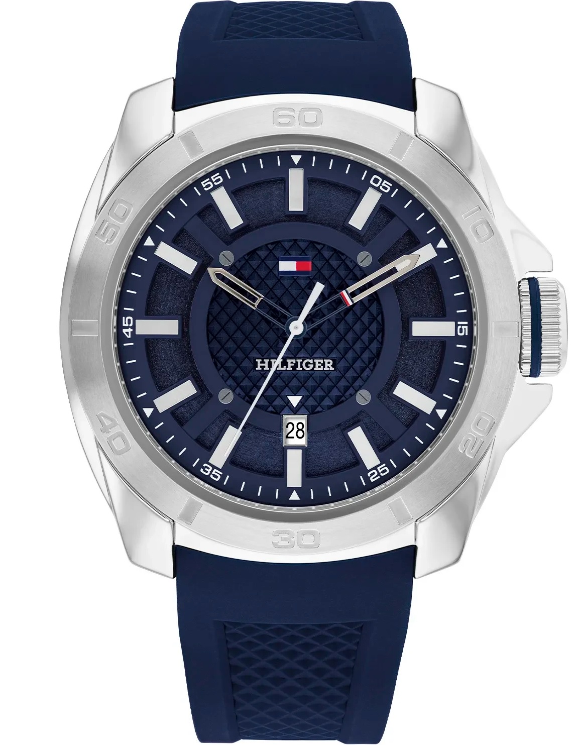 TOMMY HILFIGER Windsurf Blue Dial 46mm Silver Stainless Steel Blue Rubber Strap 1792134 - 
