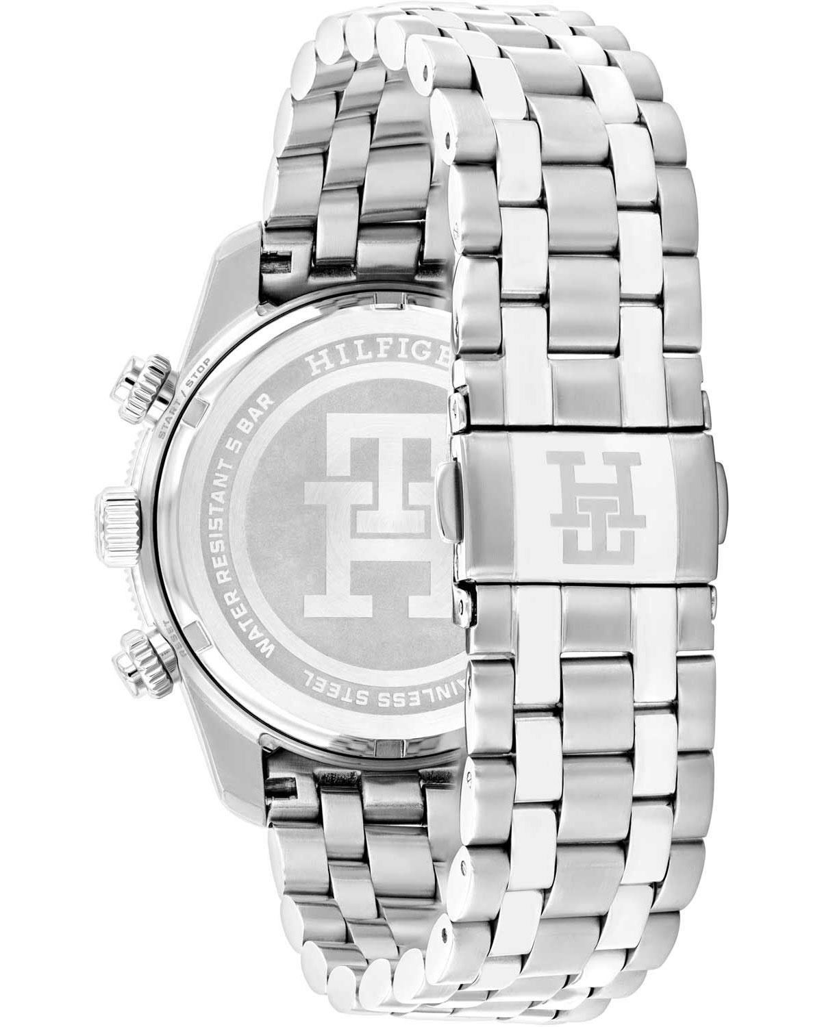 TOMMY HILFIGER TH85 Chronograph White Blue Dial 41mm Silver Stainless Steel Bracelet 1792157 - 3