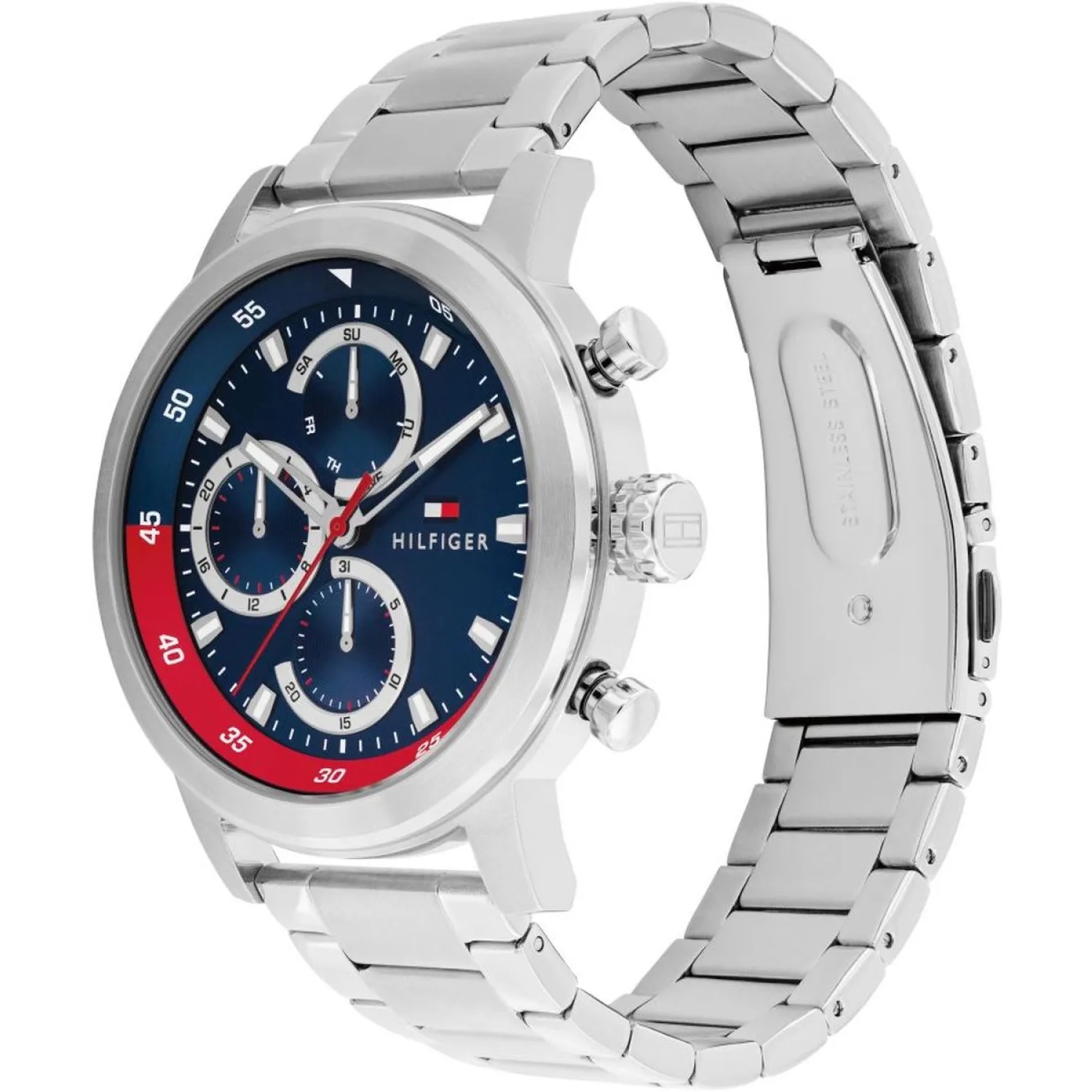 TOMMY HILFIGER Rocky Multifunction Blue Dial 46mm Silver Stainless Steel Bracelet 1792179 - 