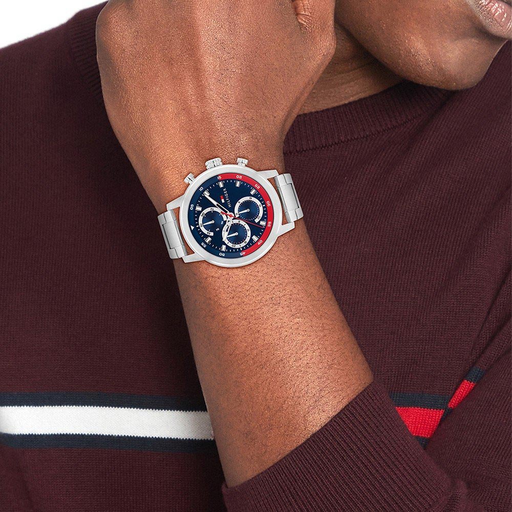 TOMMY HILFIGER Rocky Multifunction Blue Dial 46mm Silver Stainless Steel Bracelet 1792179 - 3
