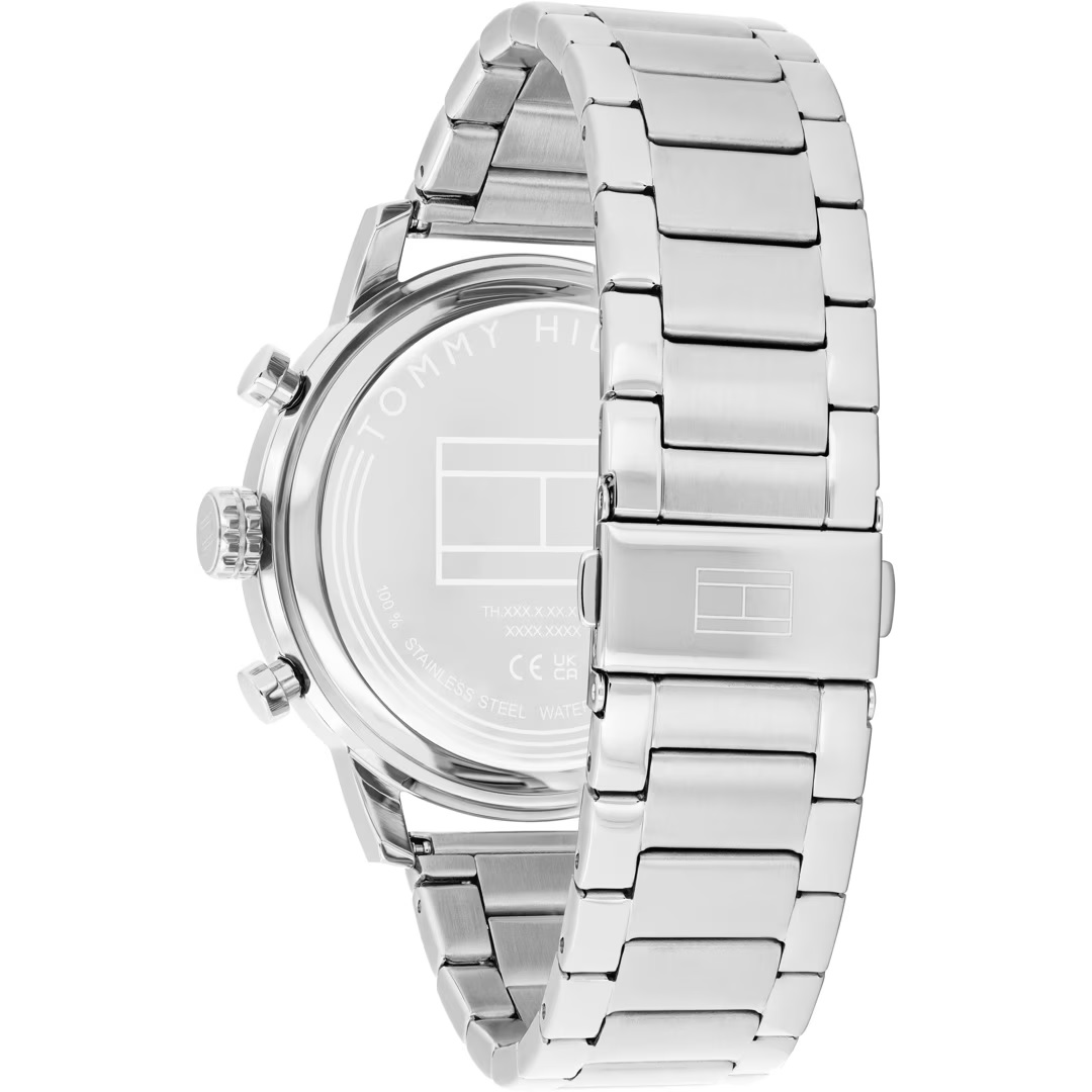 TOMMY HILFIGER Rocky Multifunction Black Dial 46mm Silver Stainless Steel Bracelet 1792181 - 4