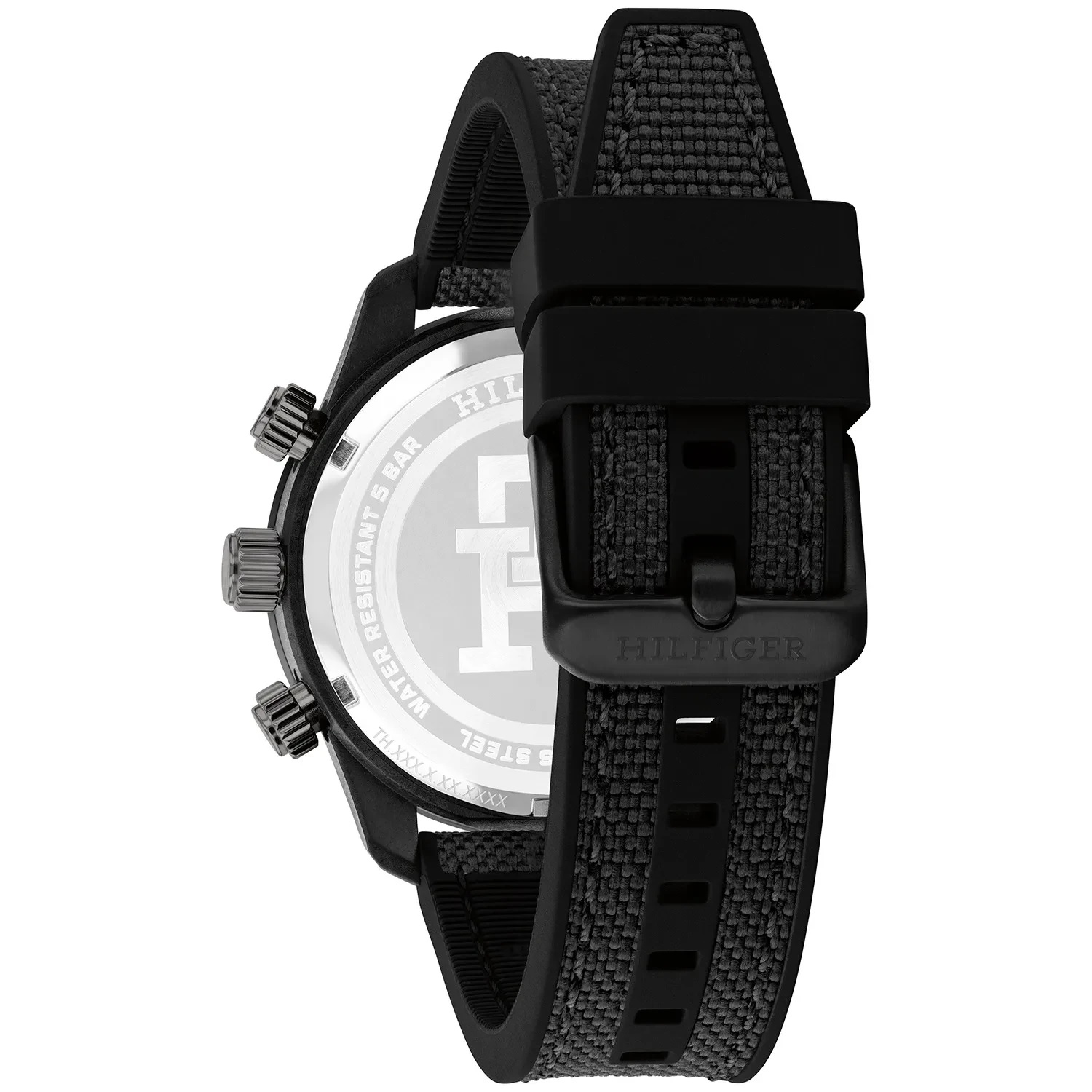 TOMMY HILFIGER TH85 Chronograph Black Dial 41mm Black Stainless Steel Black Leather Strap 1792182 - 3