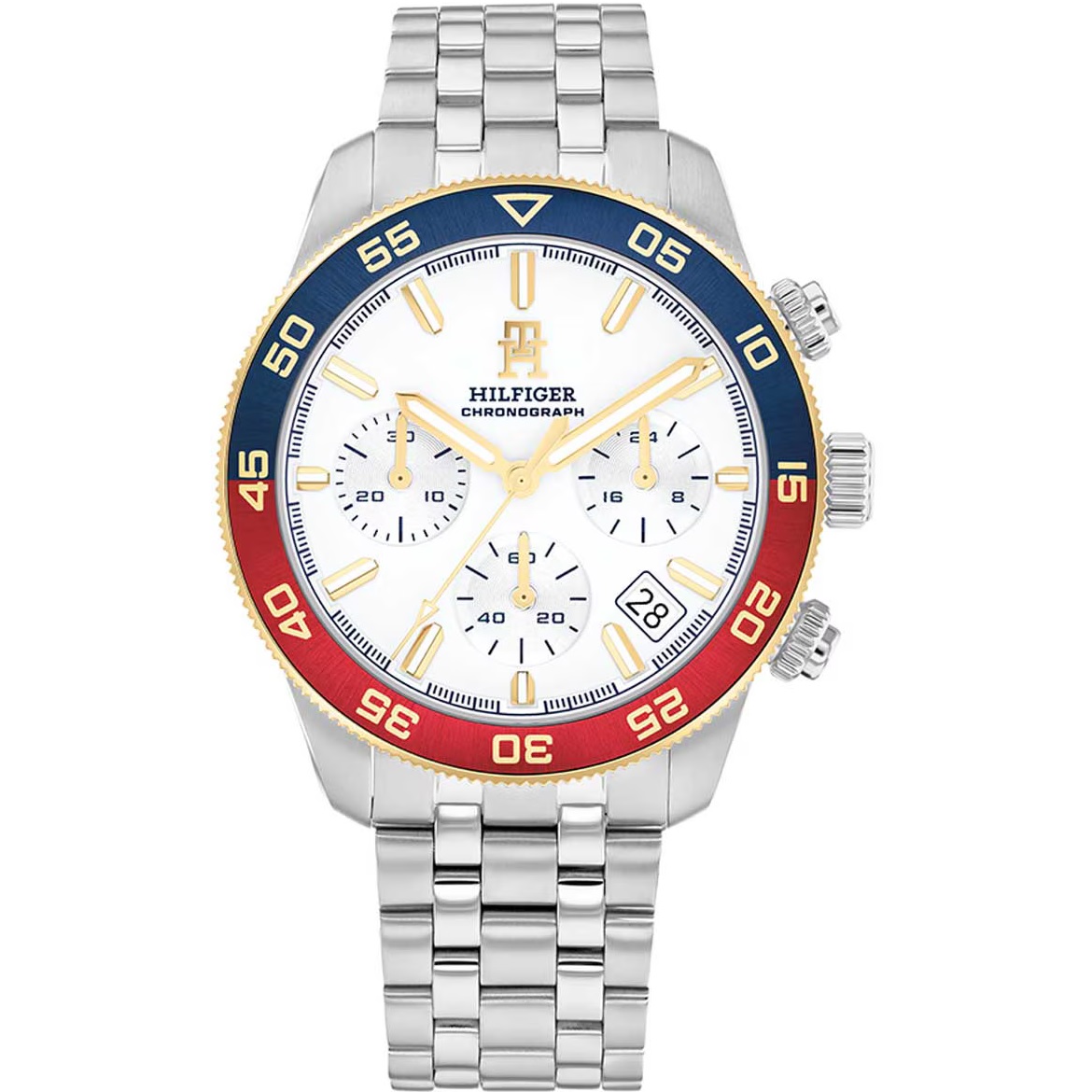 TOMMY HILFIGER TH85 Chronograph White Dial 41mm Silver Stainless Steel Bracelet 1792184 - 