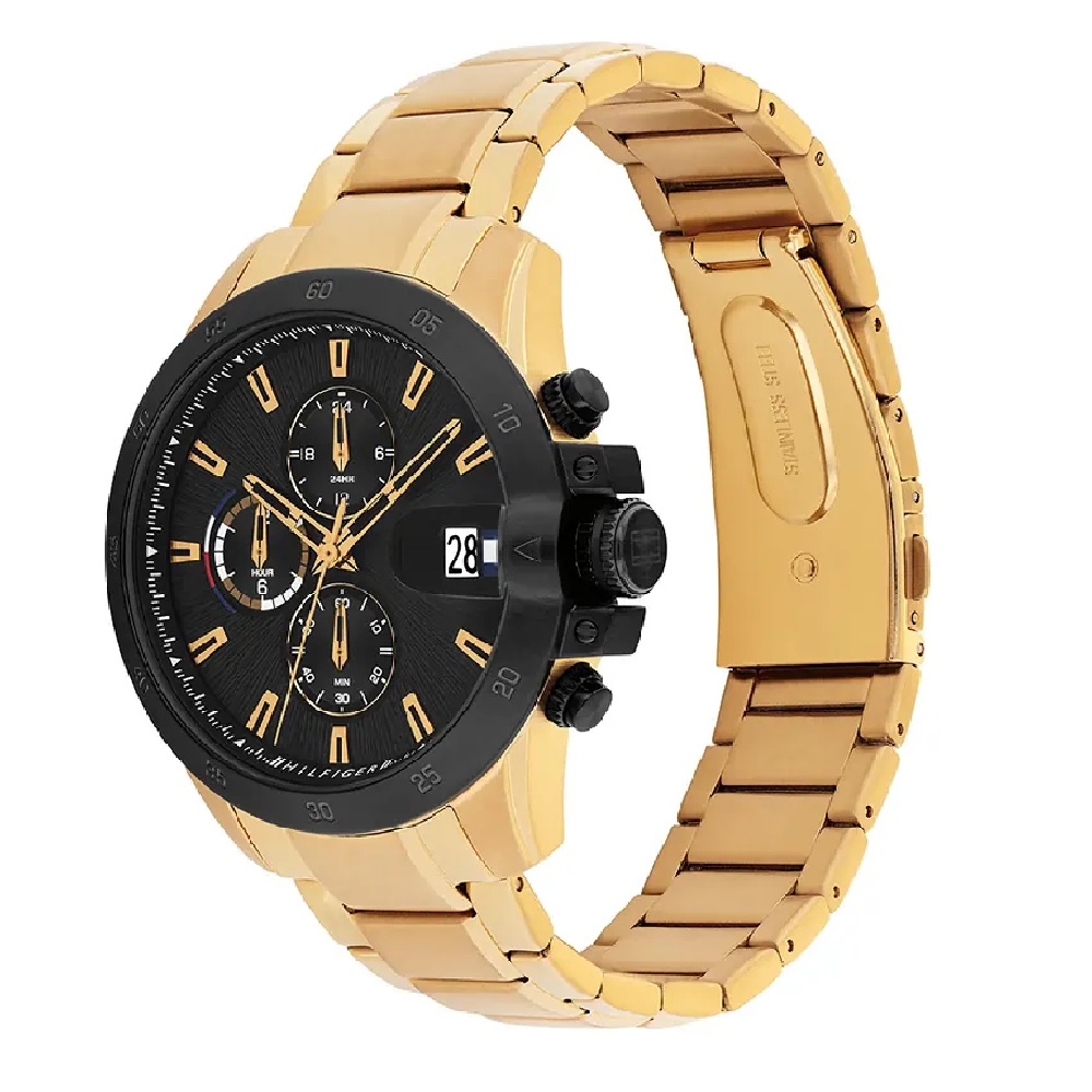 TOMMY HILFIGER Jameson Multifunction Black Dial 43mm Gold-Plated Stainless Steel Bracelet 1792199 - 