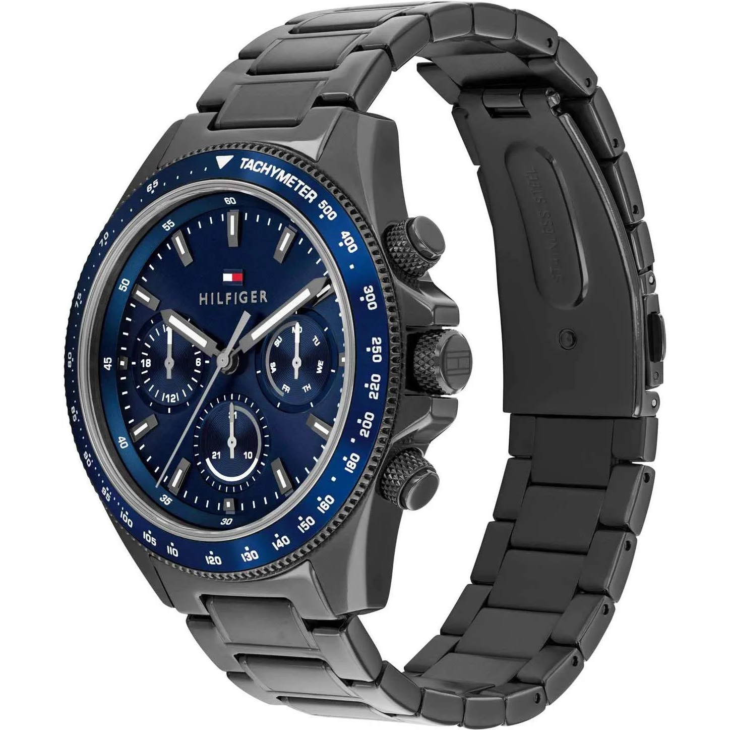 TOMMY HILFIGER Clark Multifunction Blue Dial 44mm Grey Stainless Steel Bracelet 1792212 - 3