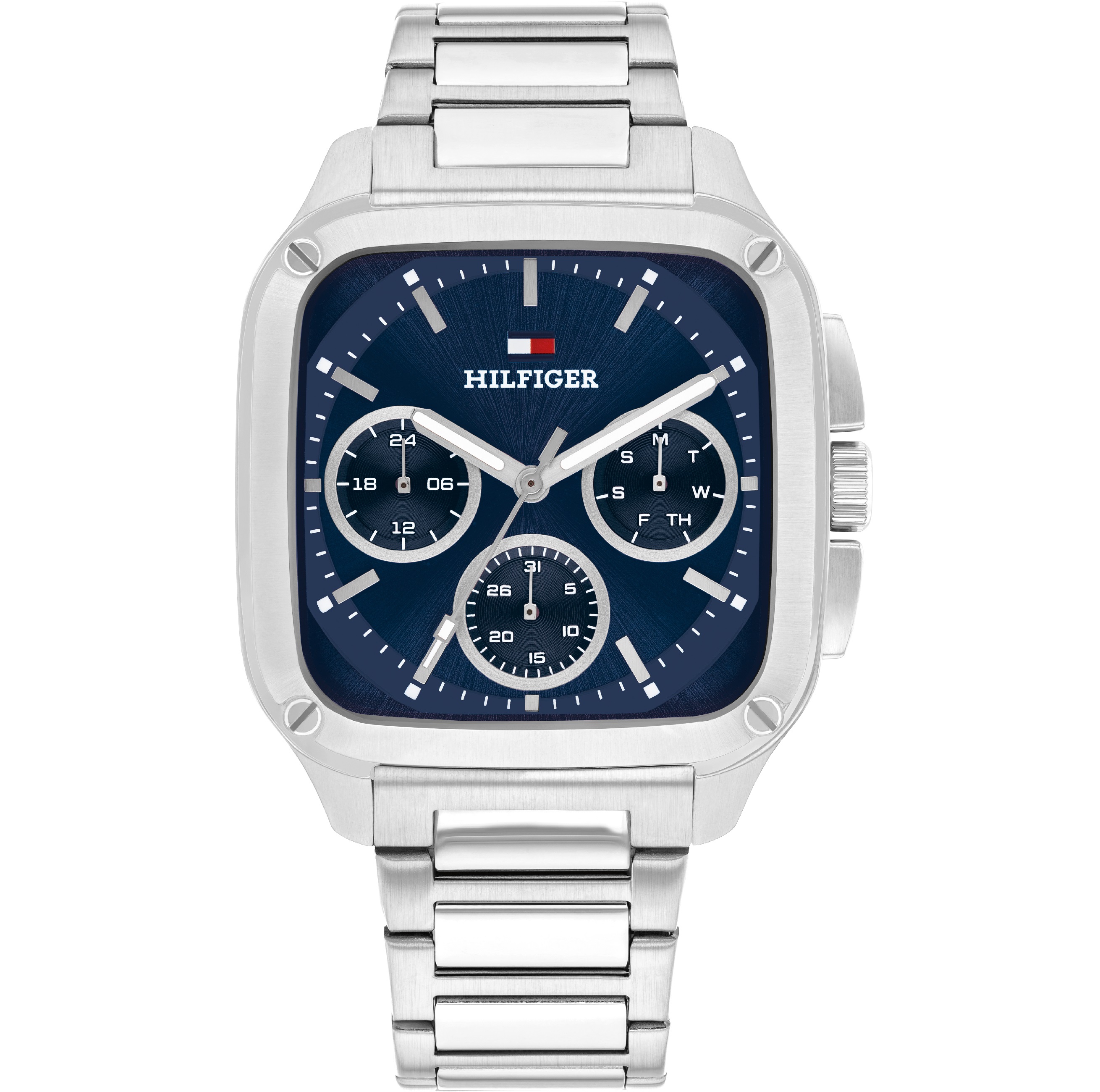 TOMMY HILFIGER Herald Multifunction Blue Dial 39mm Silver Stainless Steel Bracelet 1792222 - 
