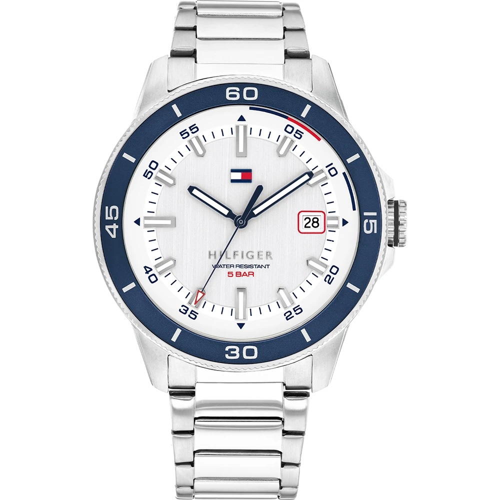 TOMMY HILFIGER Remy Blue Dial 43mm and Silver Stainless Steel Bracelet 1792227 - 