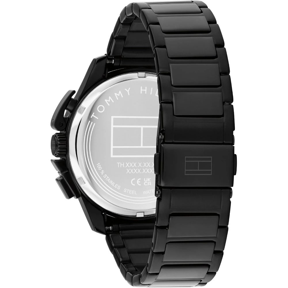 TOMMY HILFIGER Bank Multifunction Black Dial 44mm Black Stainless Steel Bracelet 1792262 - 4
