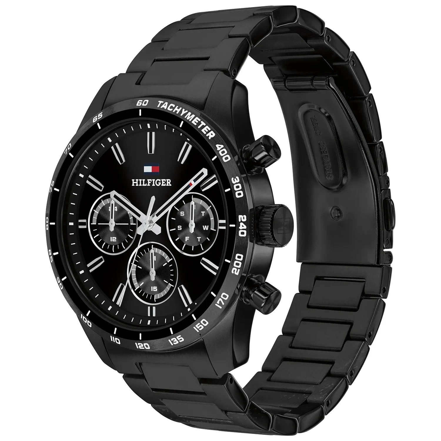 TOMMY HILFIGER Hampton Multifunction Black Dial 42mm Black Stainless Steel Bracelet 1792280 - 4