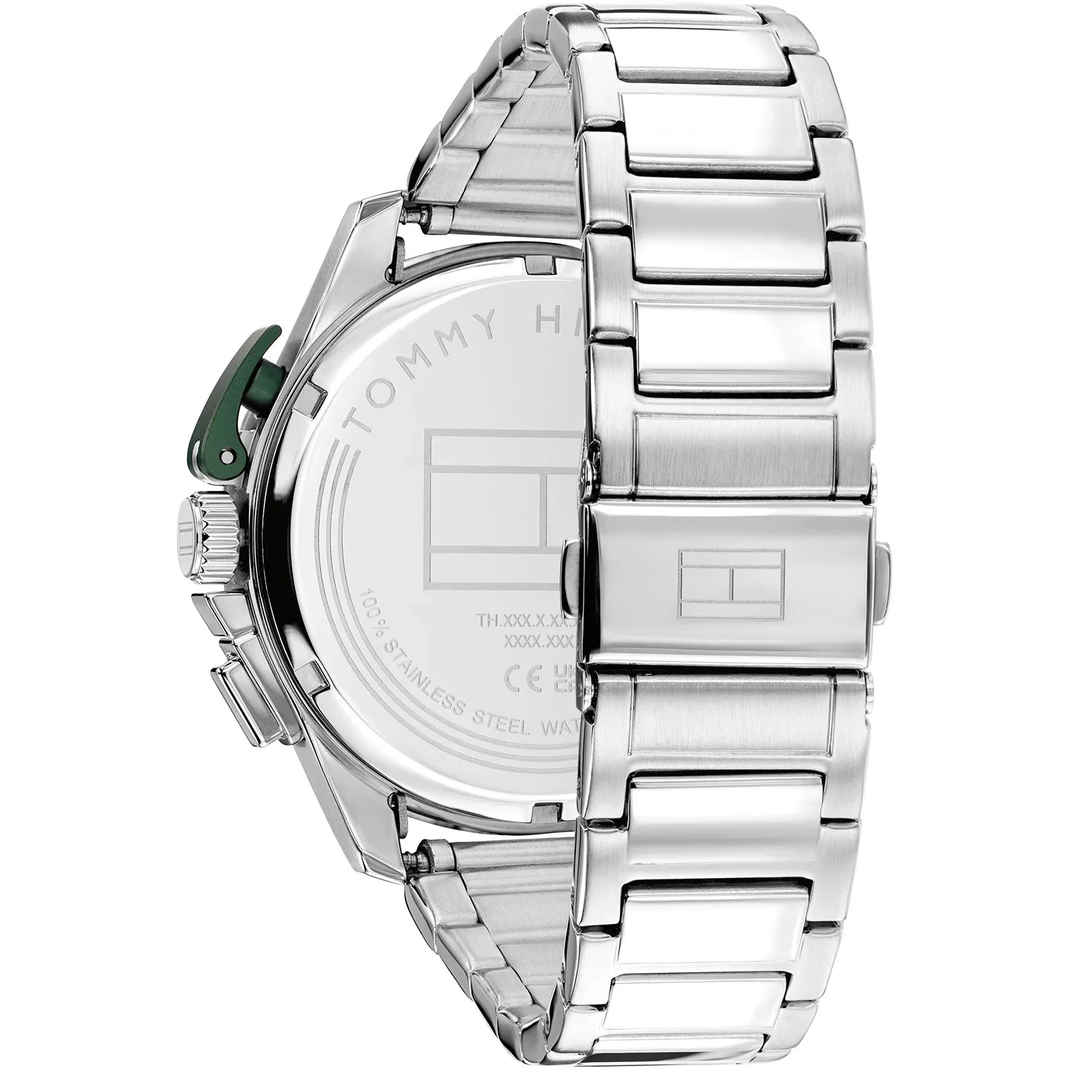 TOMMY HILFIGER Bank Multifunction Green Dial 44mm Silver Stainless Steel Bracelet 1792293 - 4