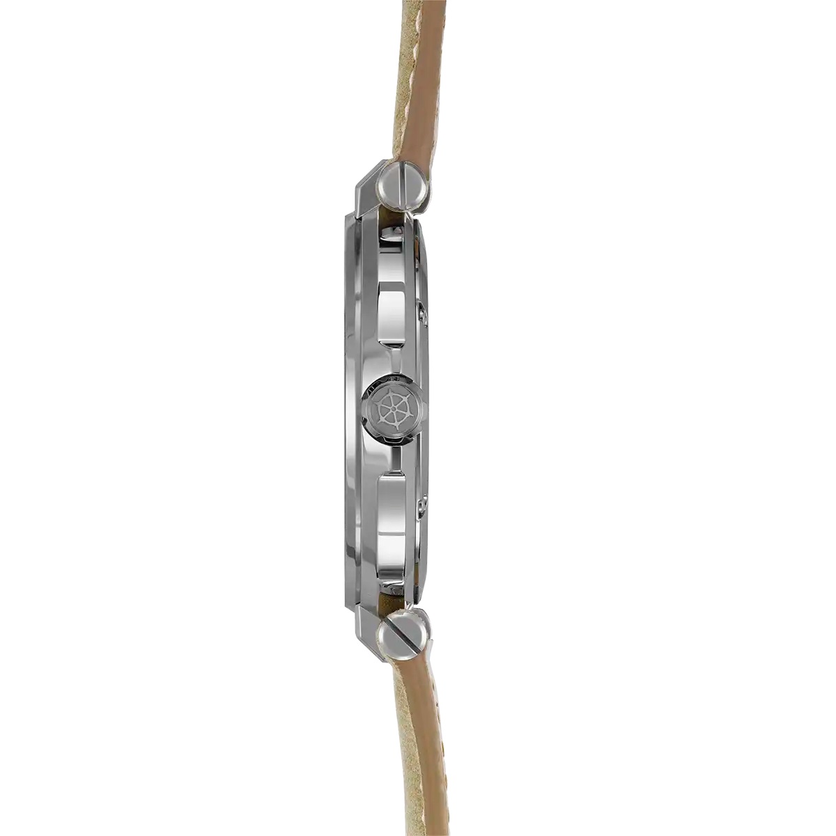 HERBELIN Newport Gent Black Dial 40.5mm Silver Stainless Steel Beige Leather Strap 18389A24SA - 3