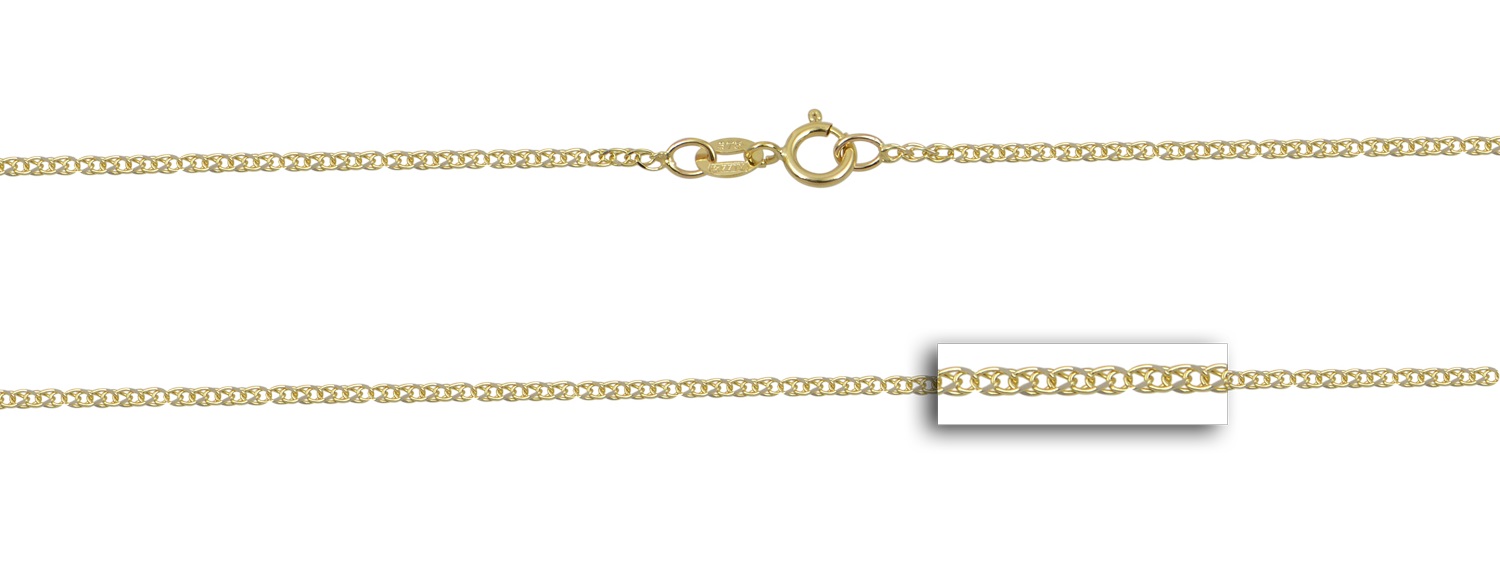 ΑΛΥΣΙΔΑ Σπίγγα Light #2 Κ9 45cm Κίτρινο & Λευκό Χρυσό SPA025YW-K9.45 - 2