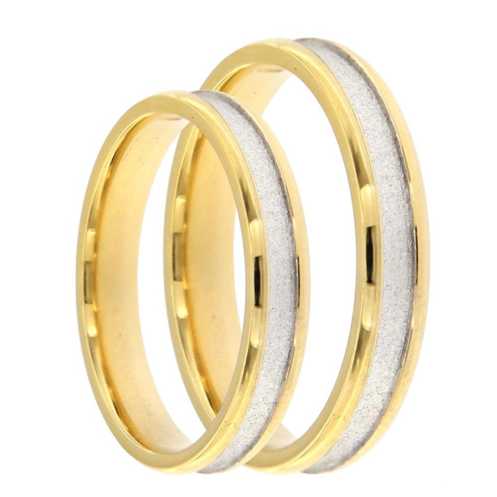 WEDDING RINGS Dinos Karalis Yellow and White Gold VR0187 - Yellow & White Gold