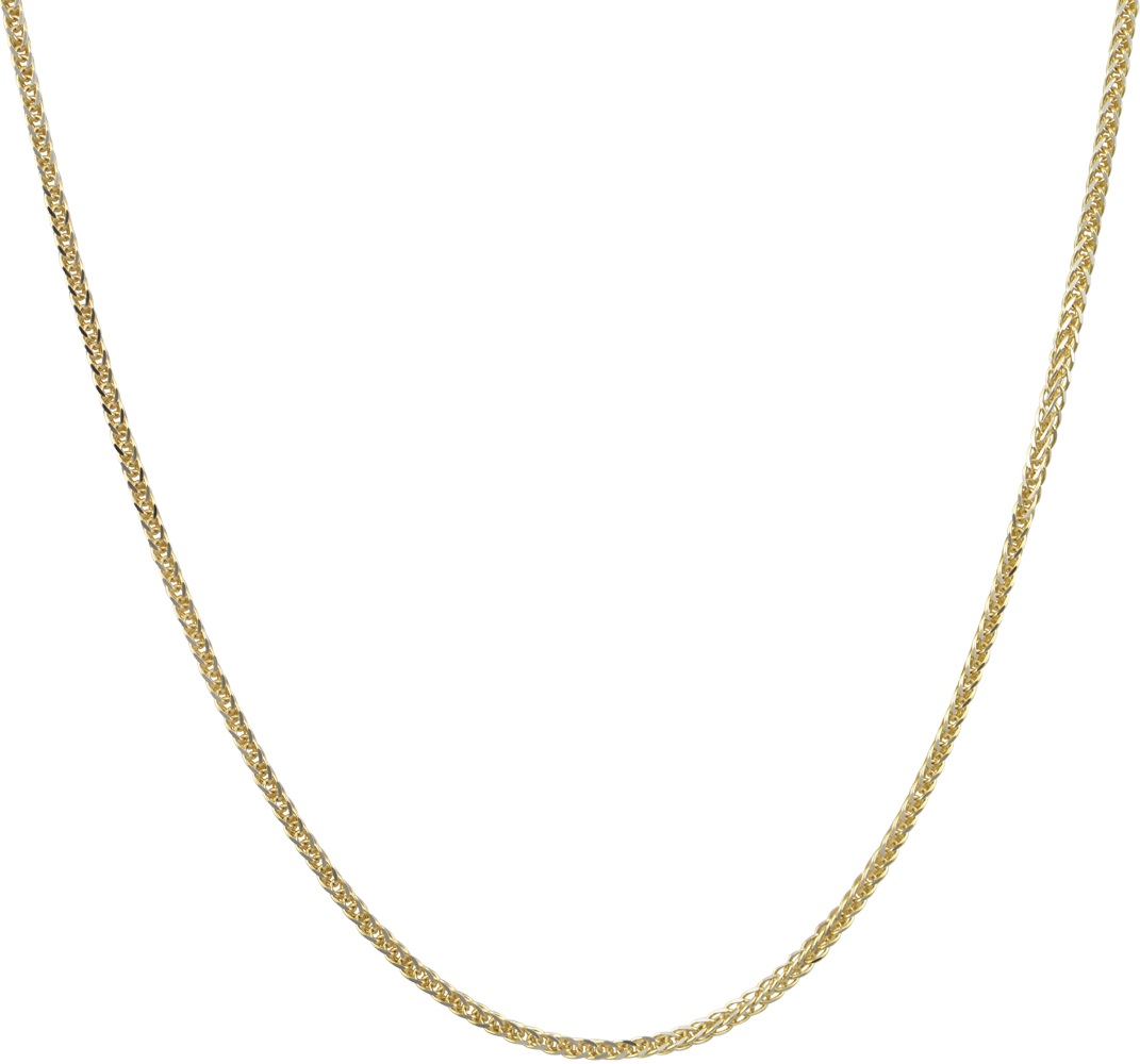 ΑΛΥΣΙΔΑ Σπίγγα Τετράγωνη #2 Κ9 60cm Κίτρινο & Λευκό Χρυσό SP025YW-K9.60 - 1