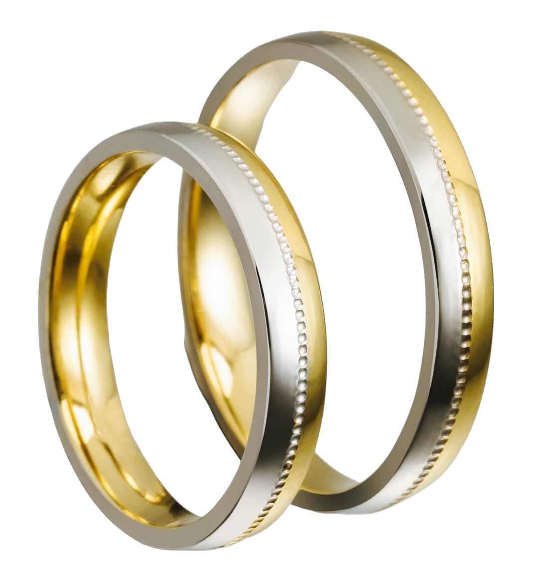 WEDDING RINGS Dinos Karalis Yellow and White Gold 20-20 - Yellow & White Gold