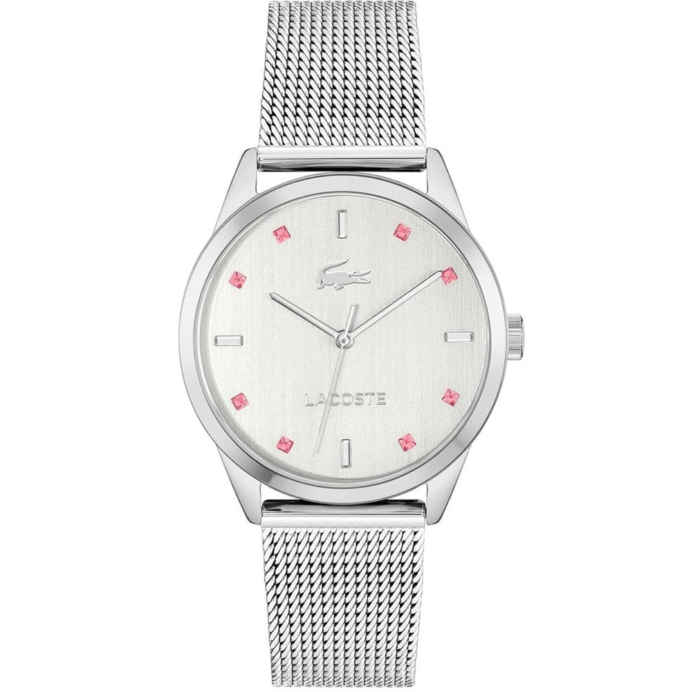 LACOSTE Gemala Silver Dial With Crystals 36mm Silver Stainless Steel Mesh Bracelet 2001342 - 
