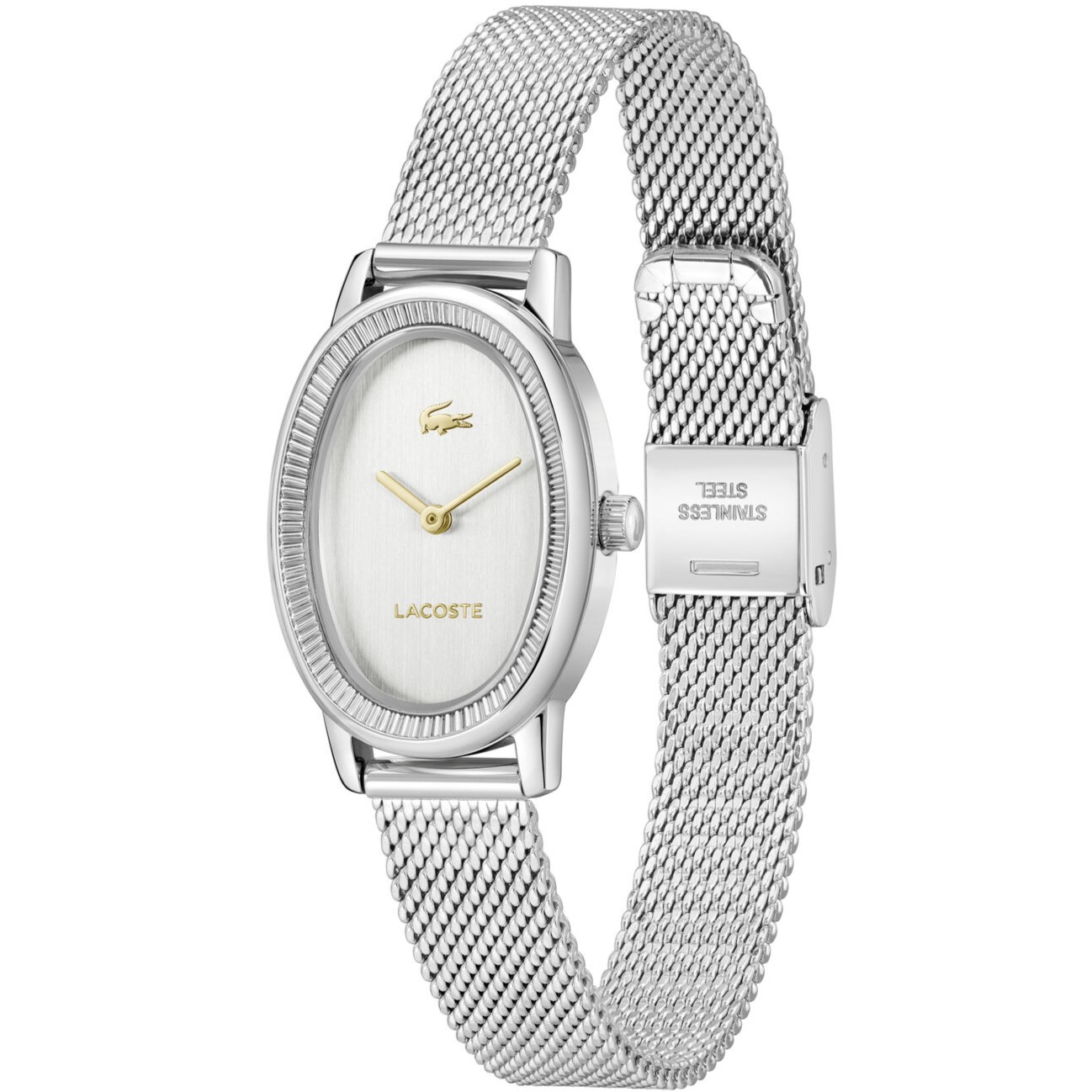 LACOSTE Parisienne Silver Dial 22mm Silver Stainless Steel Bracelet 2001452 - 