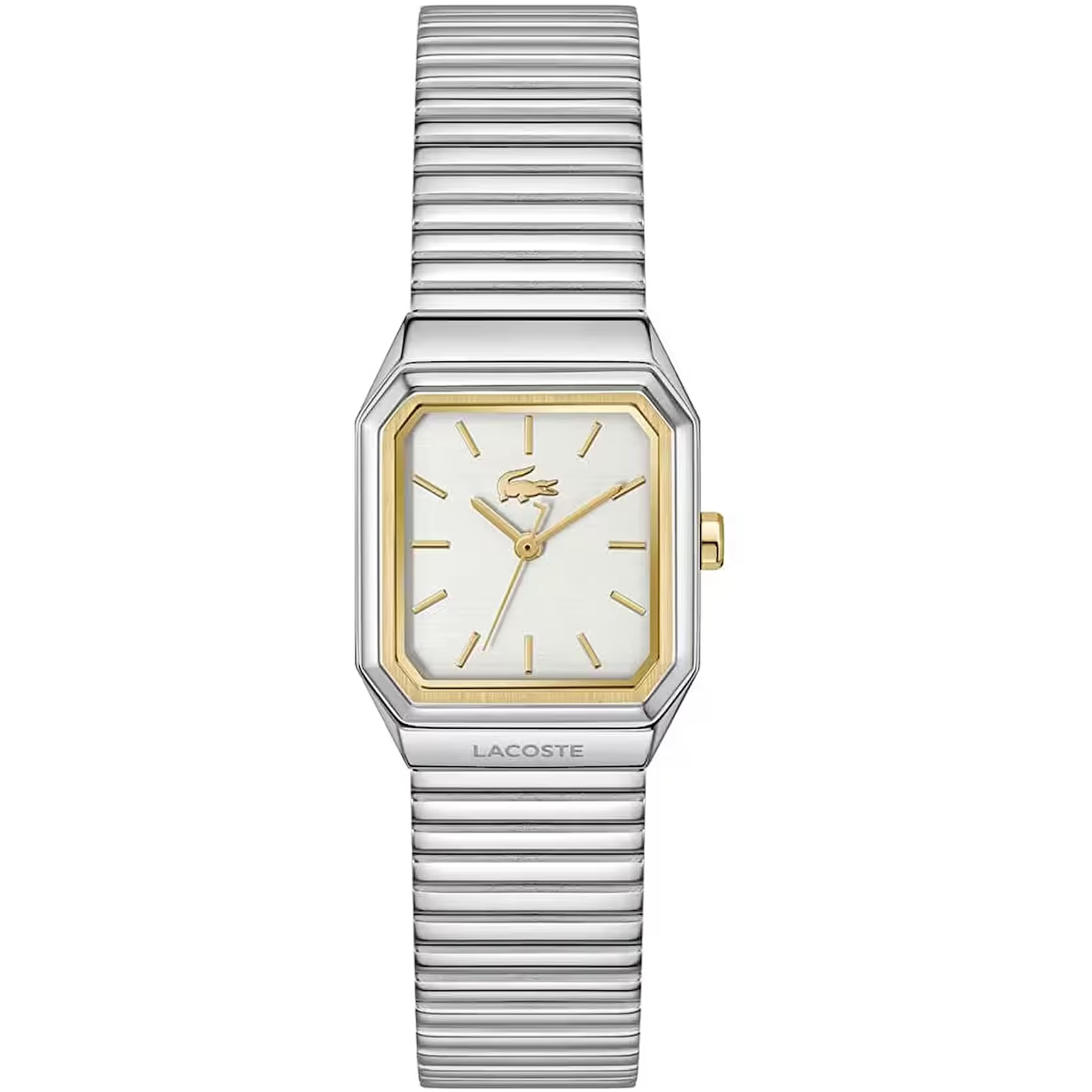 LACOSTE Rene Silver Dial 23x20mm Silver Stainless Steel Bracelet 2001506 - 