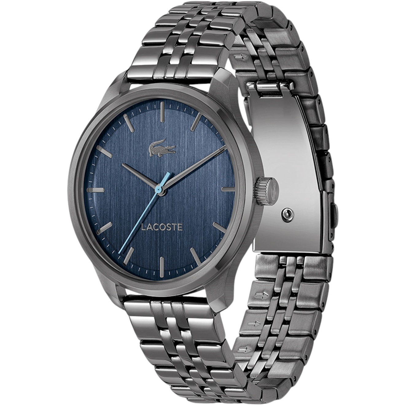 LACOSTE Lisbon Blue Dial 42mm Grey Ion-Plated Stainless Steel Bracelet 2011371 - 