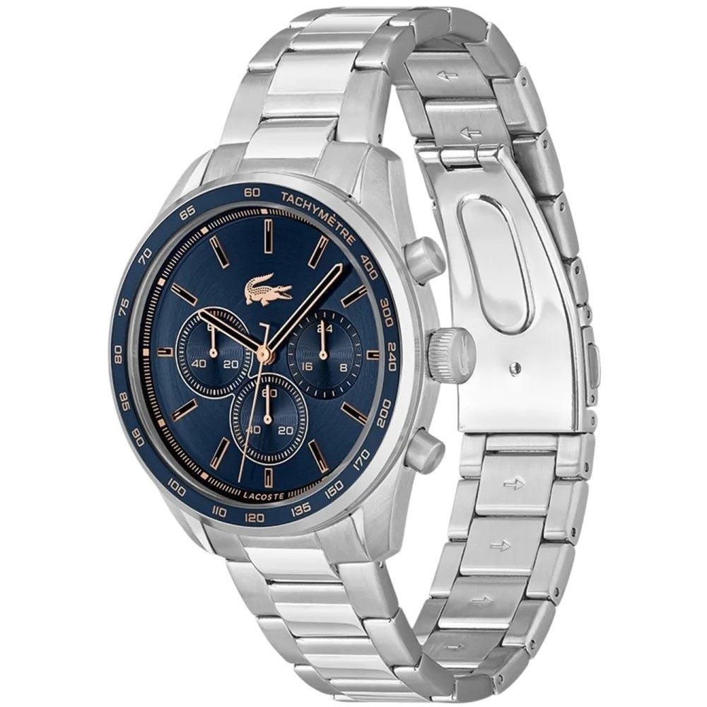 LACOSTE Mainsail Multifunction Blue Dial 43mm Silver Stainless Steel Bracelet 2011380 - 