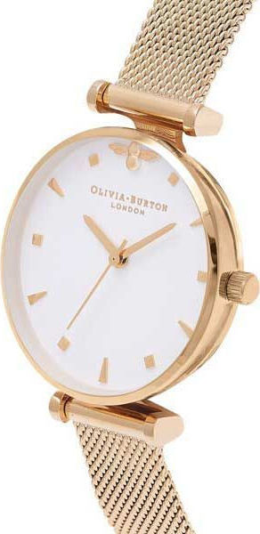 OLIVIA BURTON Queen Bee 30mm Gold Stainless Steel Mesh Bracelet OB16AM138 - 