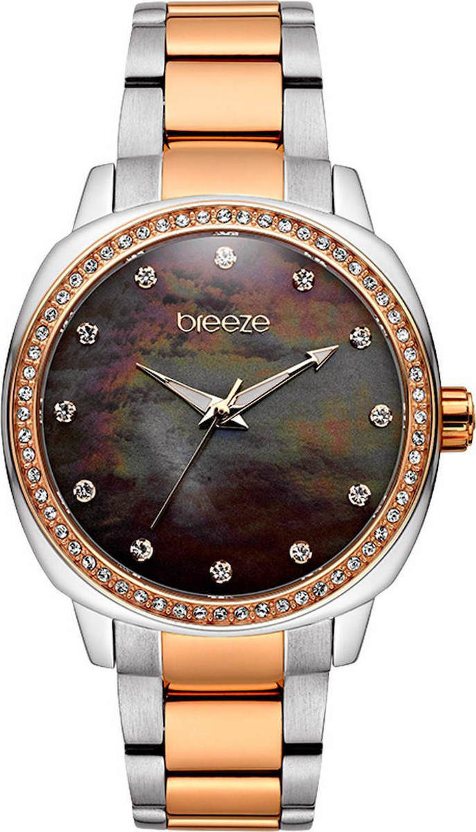 BREEZE Glamcy 36mm Two-Tone Silver & Rose Gold Stainless Steel Bracelet 711081.6 - 