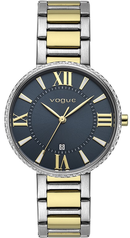 VOGUE Jet Set Crystals 33.8mm Silver & Gold Stainless Steel Bracelet 2020612261 - 