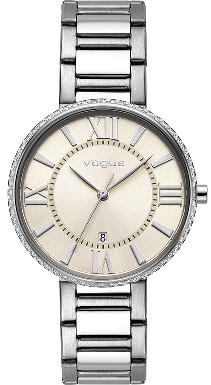 VOGUE Jet Set Crystals 33.8mm Silver Stainless Steel Bracelet 2020612282 - 