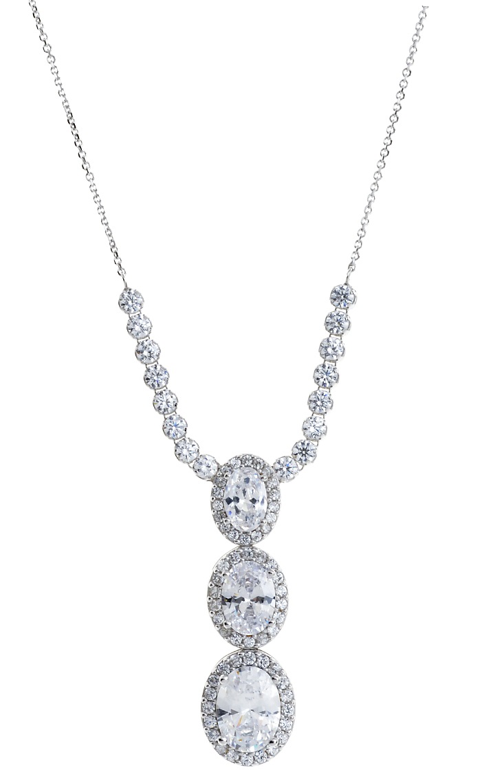 ΚΟΛΙΕ Ροζέτα με Ζιργκόν σε 14K Λευκό Χρυσό 202121 - 