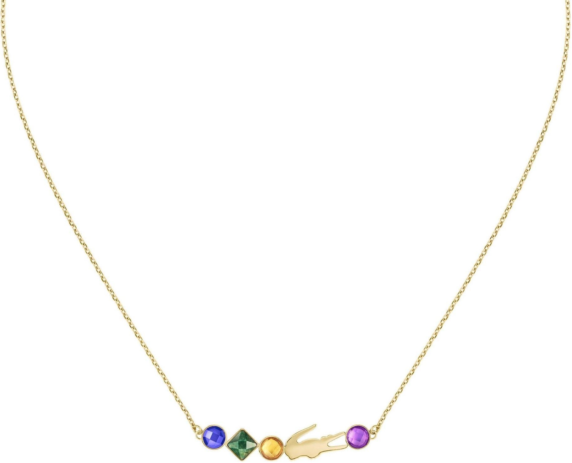 LACOSTE Necklace Gold Stainless Steel with Multicolour Zircon Stones 2040360 - 