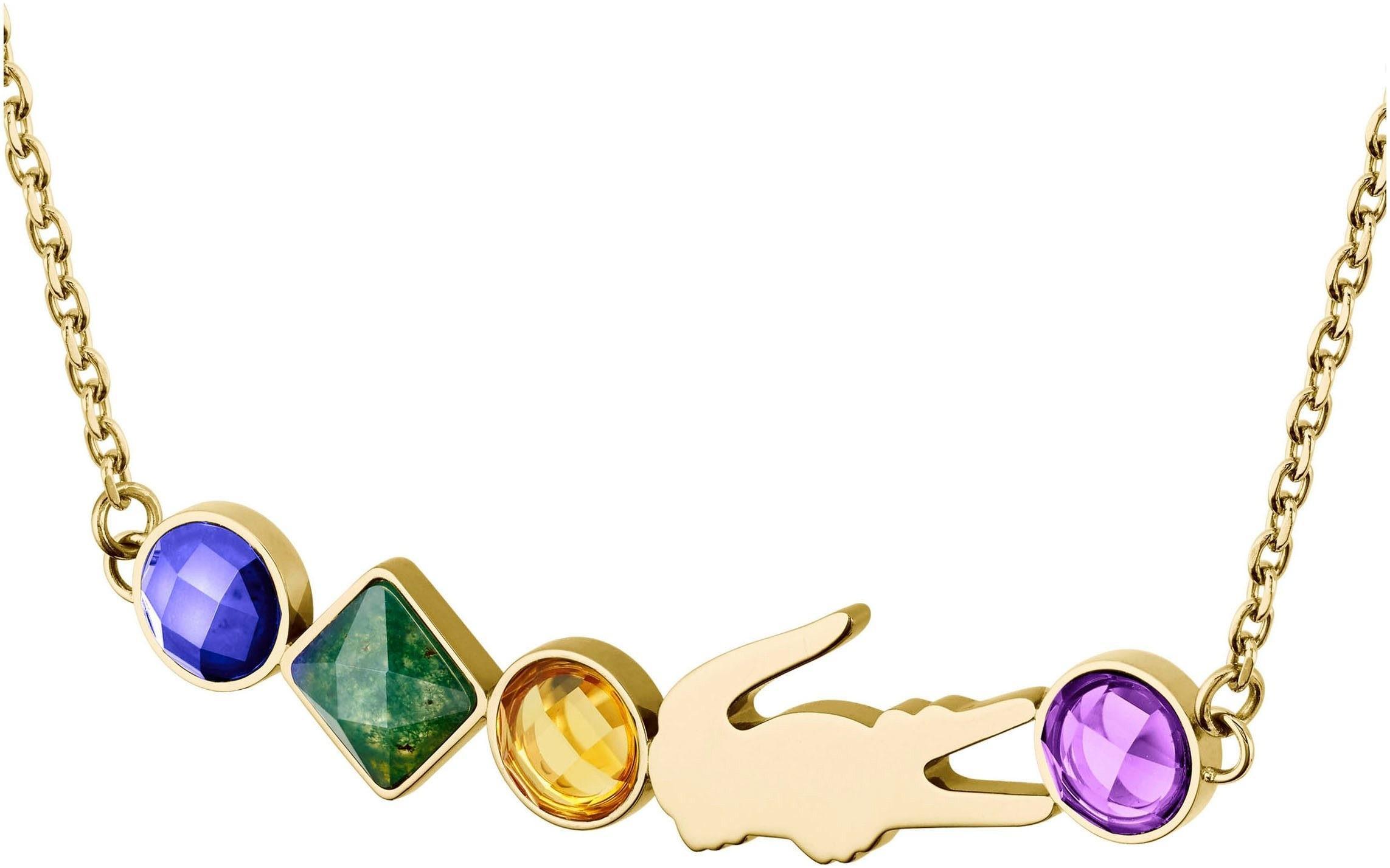 LACOSTE Necklace Gold Stainless Steel with Multicolour Zircon Stones 2040360 - 3