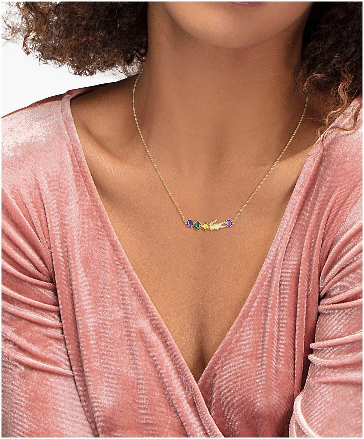 LACOSTE Necklace Gold Stainless Steel with Multicolour Zircon Stones 2040360 - 5