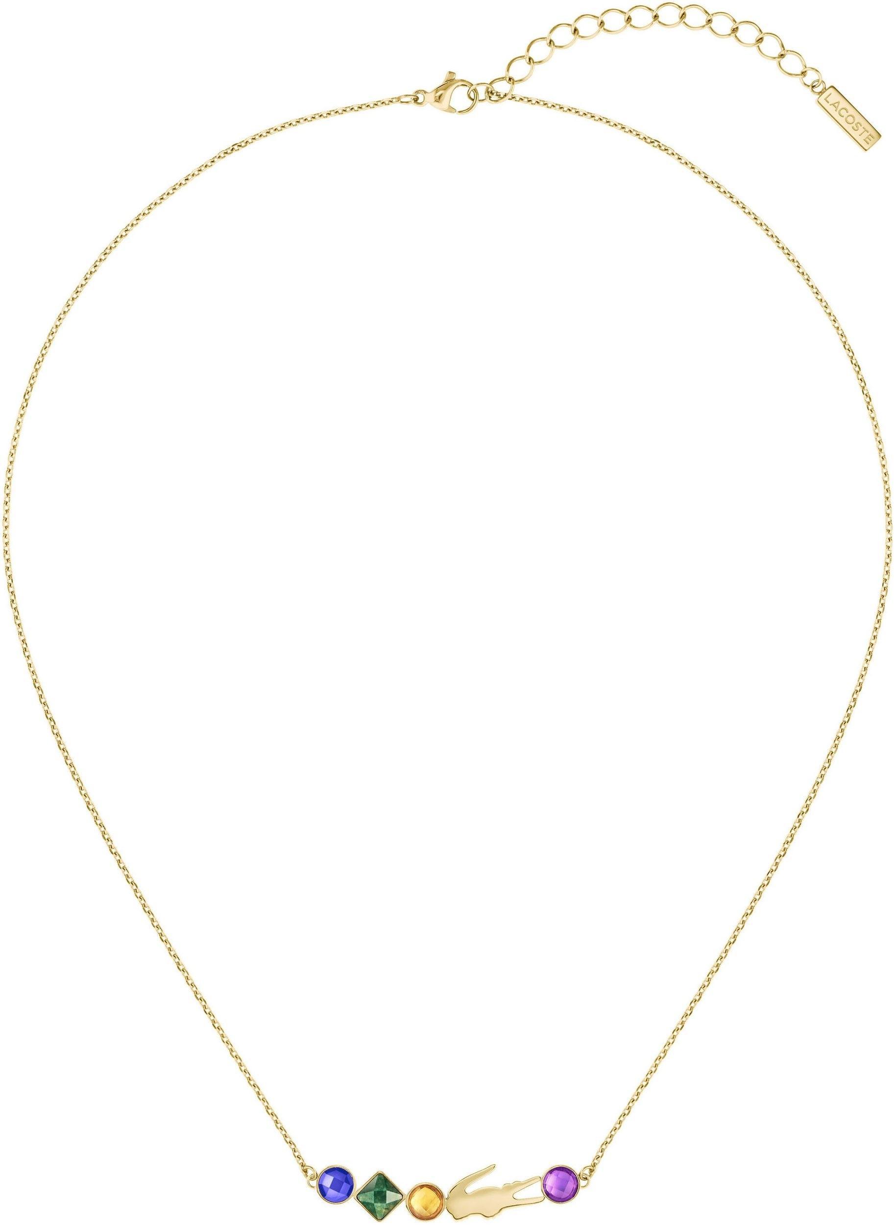 LACOSTE Necklace Gold Stainless Steel with Multicolour Zircon Stones 2040360 - 
