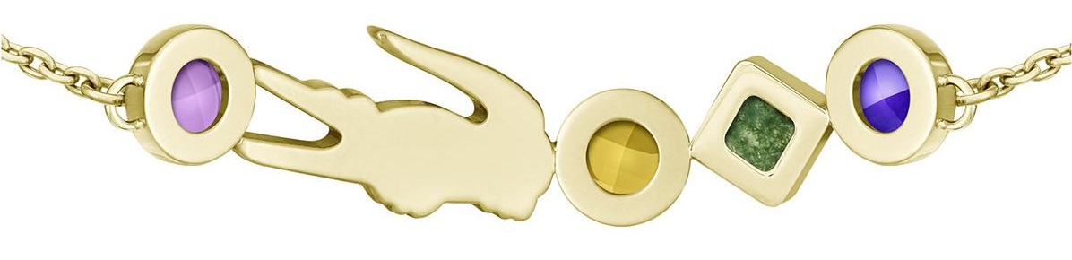 LACOSTE Bracelet Gold Stainless Steel with Multicolour Zircon Stones 2040361 - 3