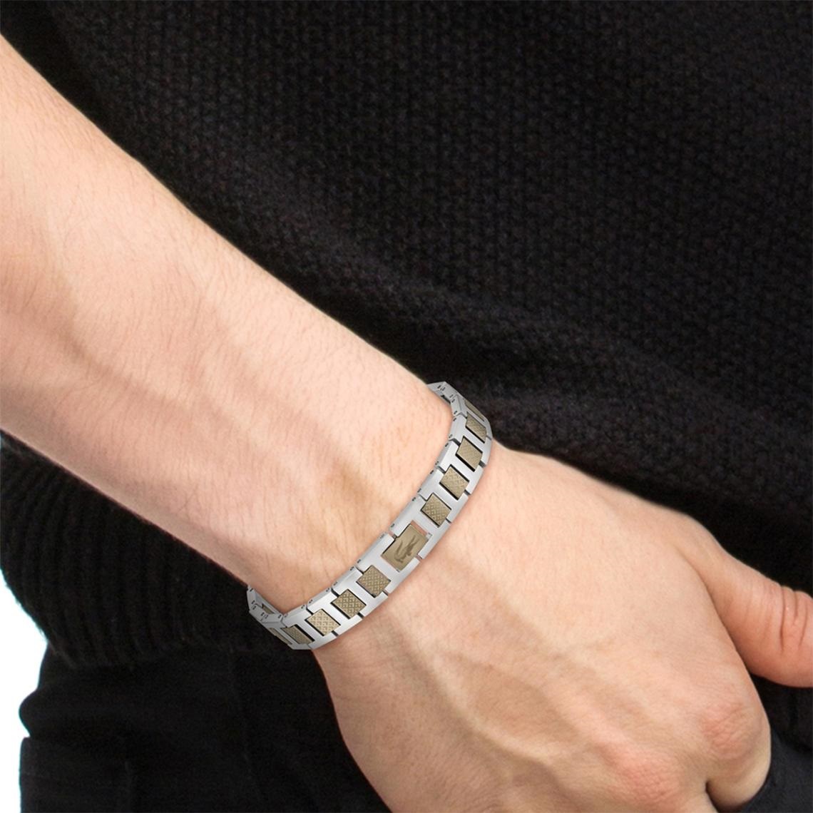 ΒΡΑΧΙΟΛΙ Ανδρικό LACOSTE από Δίχρωμο Ανοξείδωτο Ατσάλι 2040419 - 