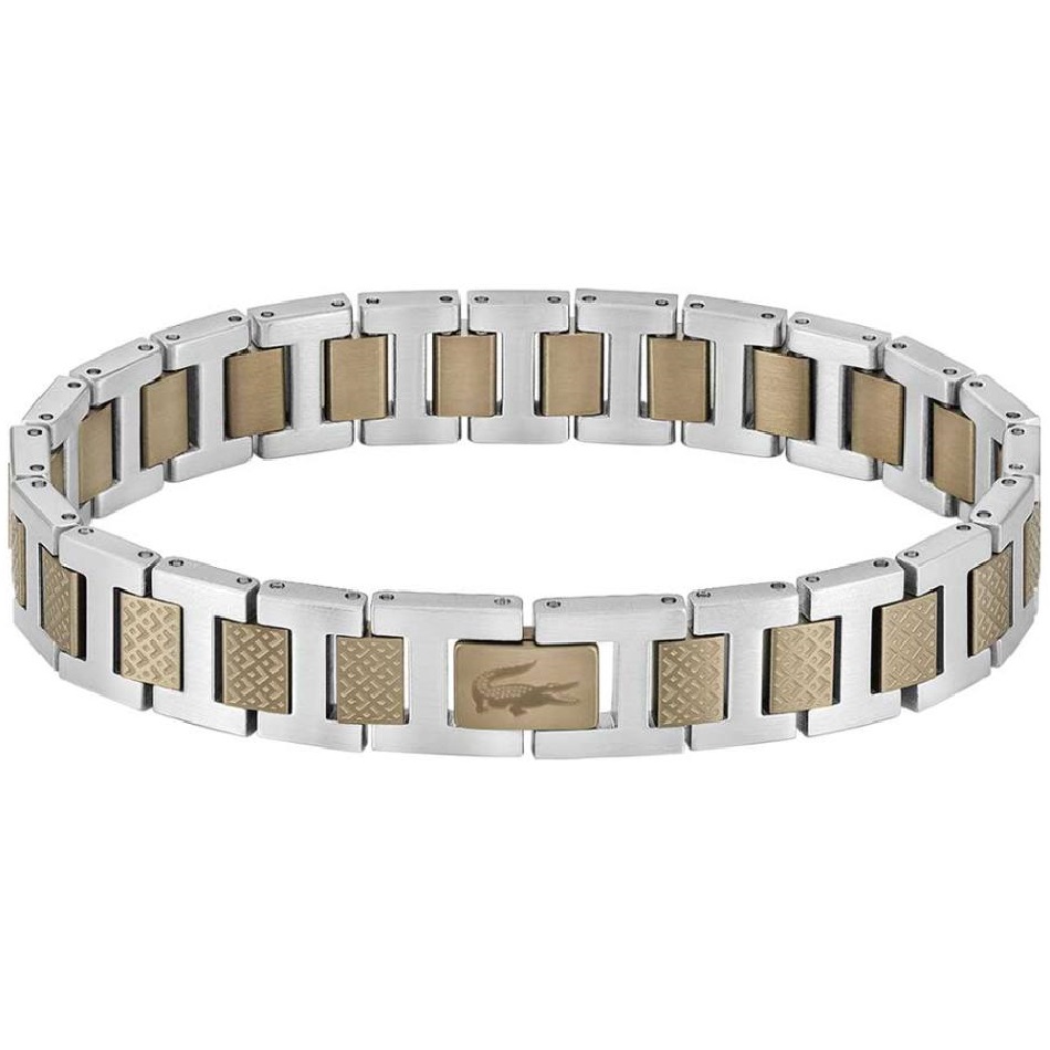 ΒΡΑΧΙΟΛΙ Ανδρικό LACOSTE από Δίχρωμο Ανοξείδωτο Ατσάλι 2040419 - 