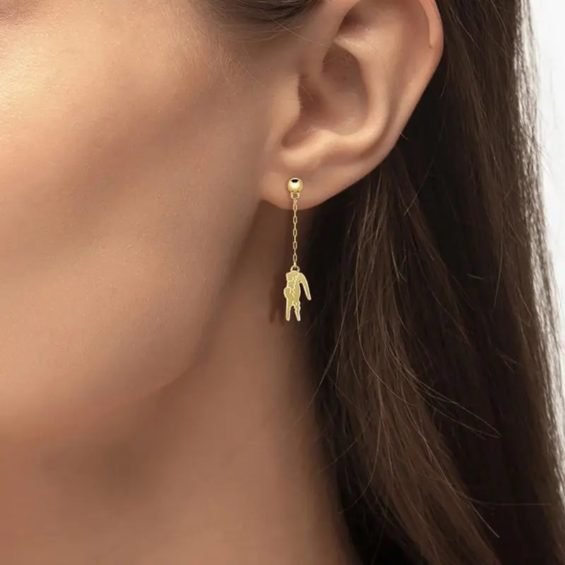 LACOSTE Dangle Earrings Gold-Plated Stainless Steel 2040472 - 
