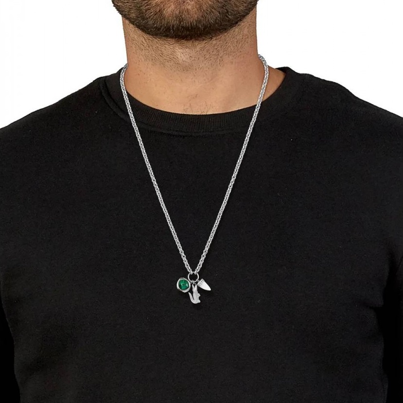 ΜΕΝΤΑΓΙΟΝ Αντρικό LACOSTE από Ασημί Ανοξείδωτο Ατσάλι 2040614 - 