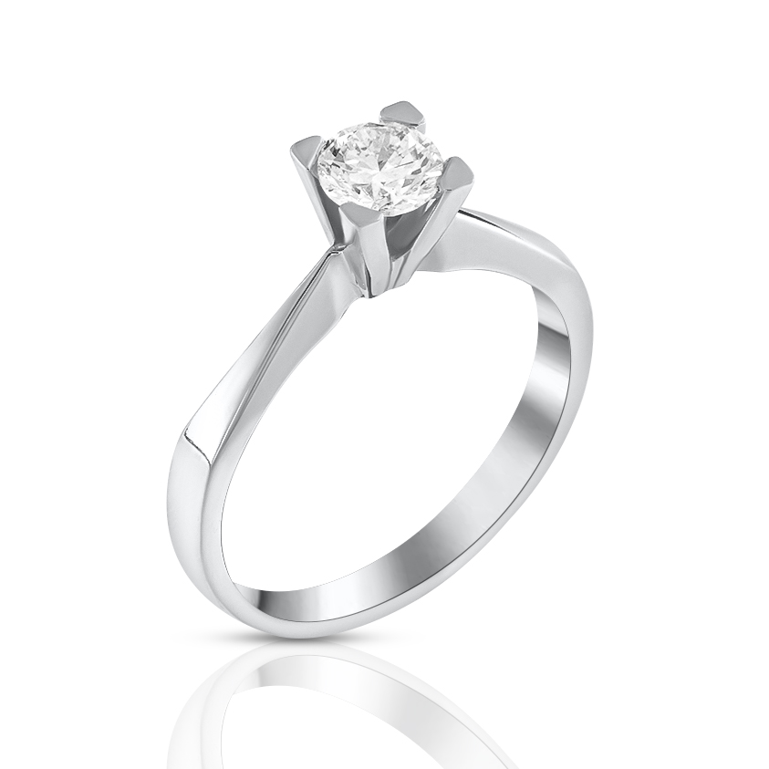 ΔΑΧΤΥΛΙΔΙ Μονόπετρο με Οικολογικό Διαμάντι Brilliant 18Κ Λευκό Χρυσό 20709-3 - 