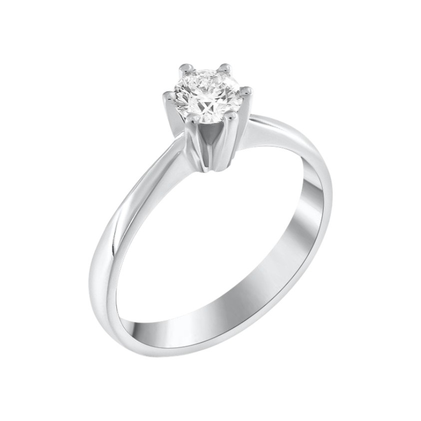 ΔΑΧΤΥΛΙΔΙ Μονόπετρο με Οικολογικό Διαμάντι Brilliant 18Κ Λευκό Χρυσό 20711-1 - 