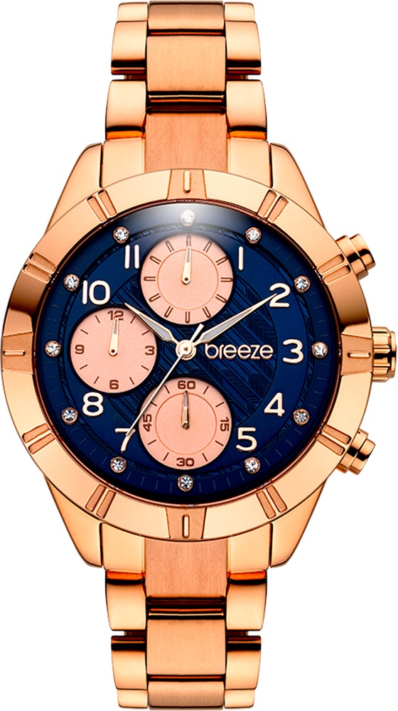 BREEZE Influentia Chronograph 38mm Rose Gold Stainless Steel Bracelet 211071.3 - 1