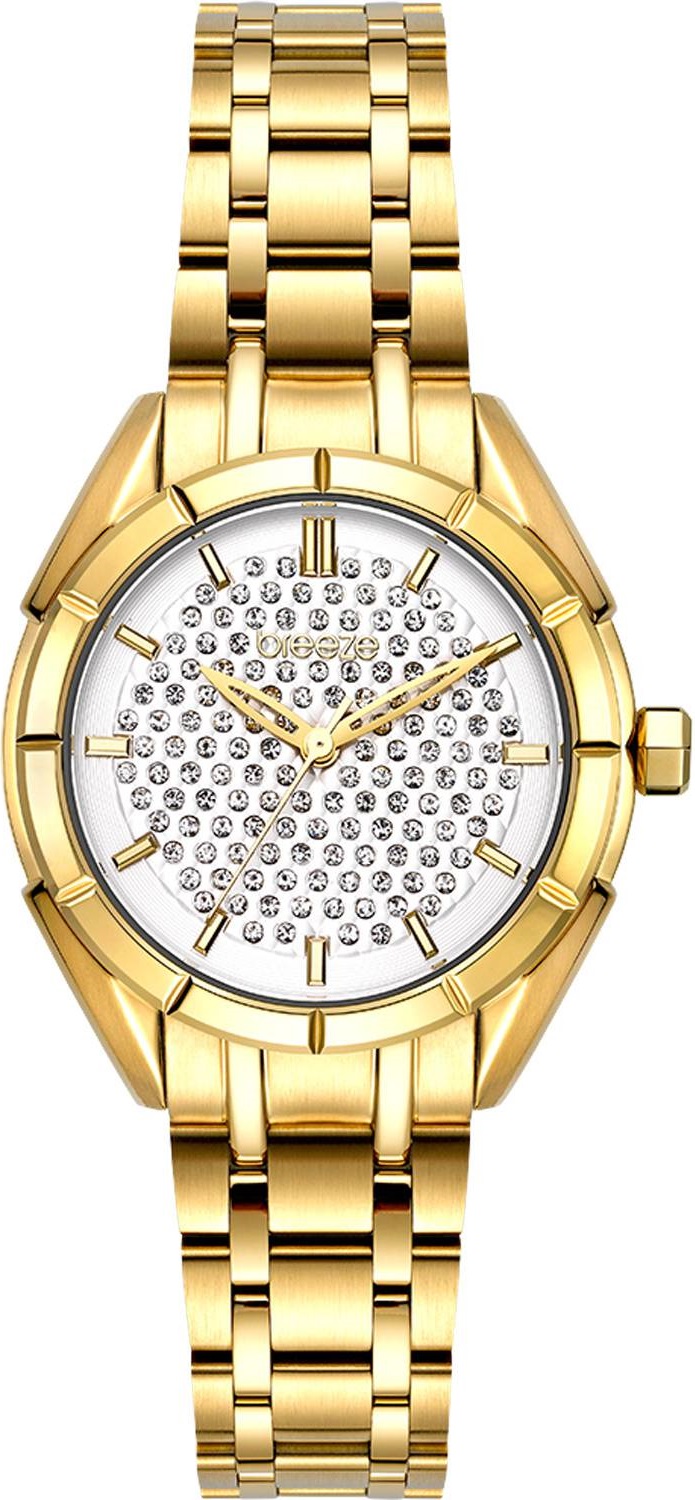 BREEZE Gemstonia 36mm Gold Stainless Steel Bracelet 212181.2 - 