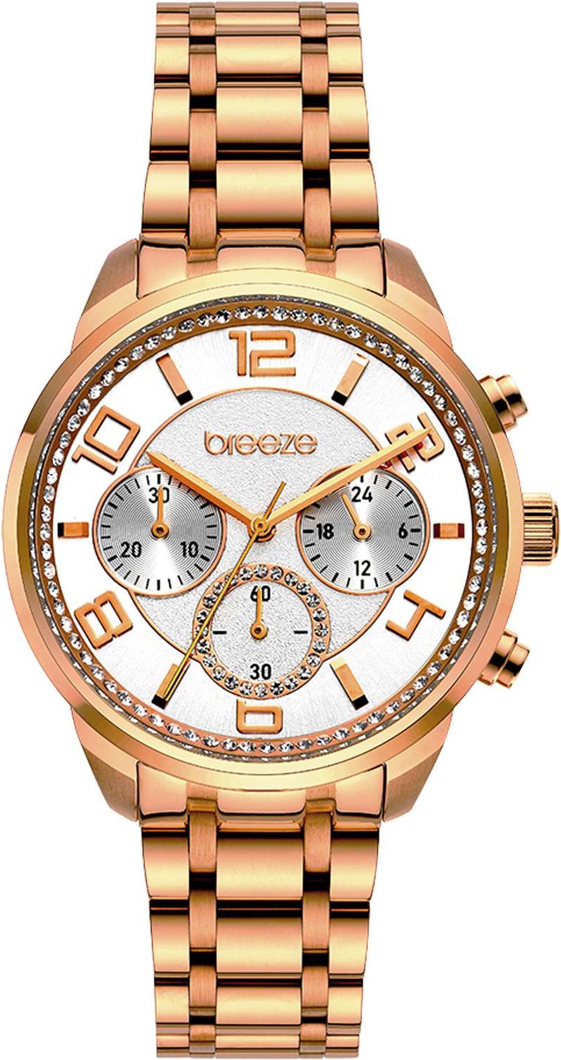 BREEZE Myrina Chronograph 38mm Rose Gold Stainless Steel Bracelet 212211.4 - 1