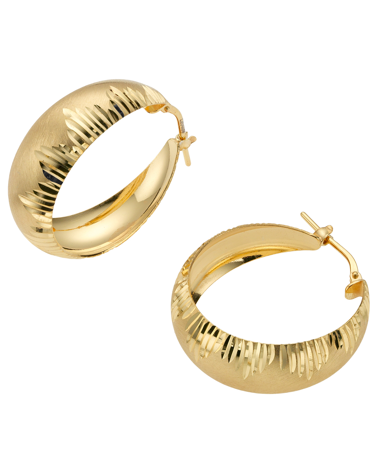BREEZE Earrings Gold Hoops 925° Silver 213019.1